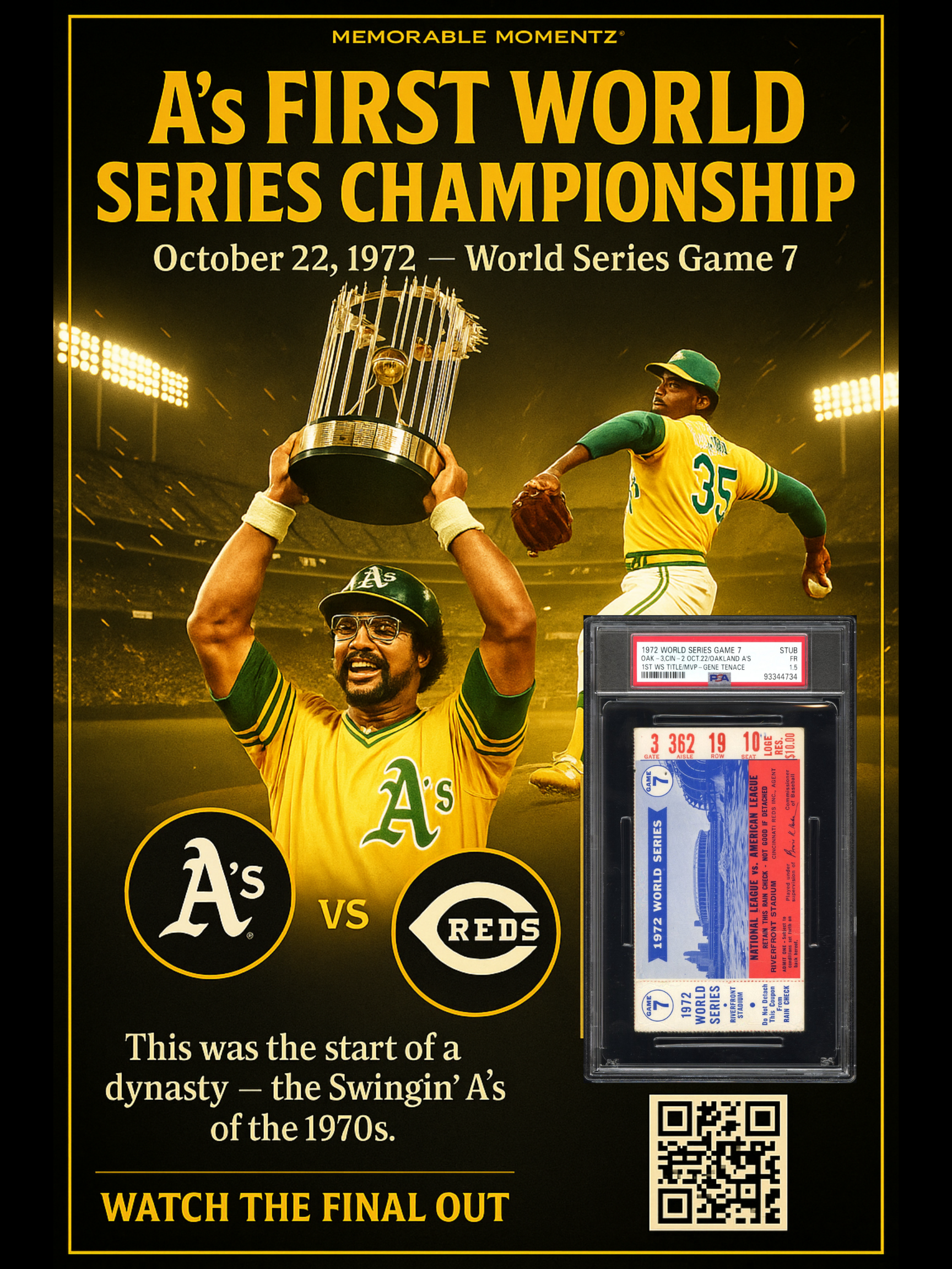 A's First World Series 1972 Champions