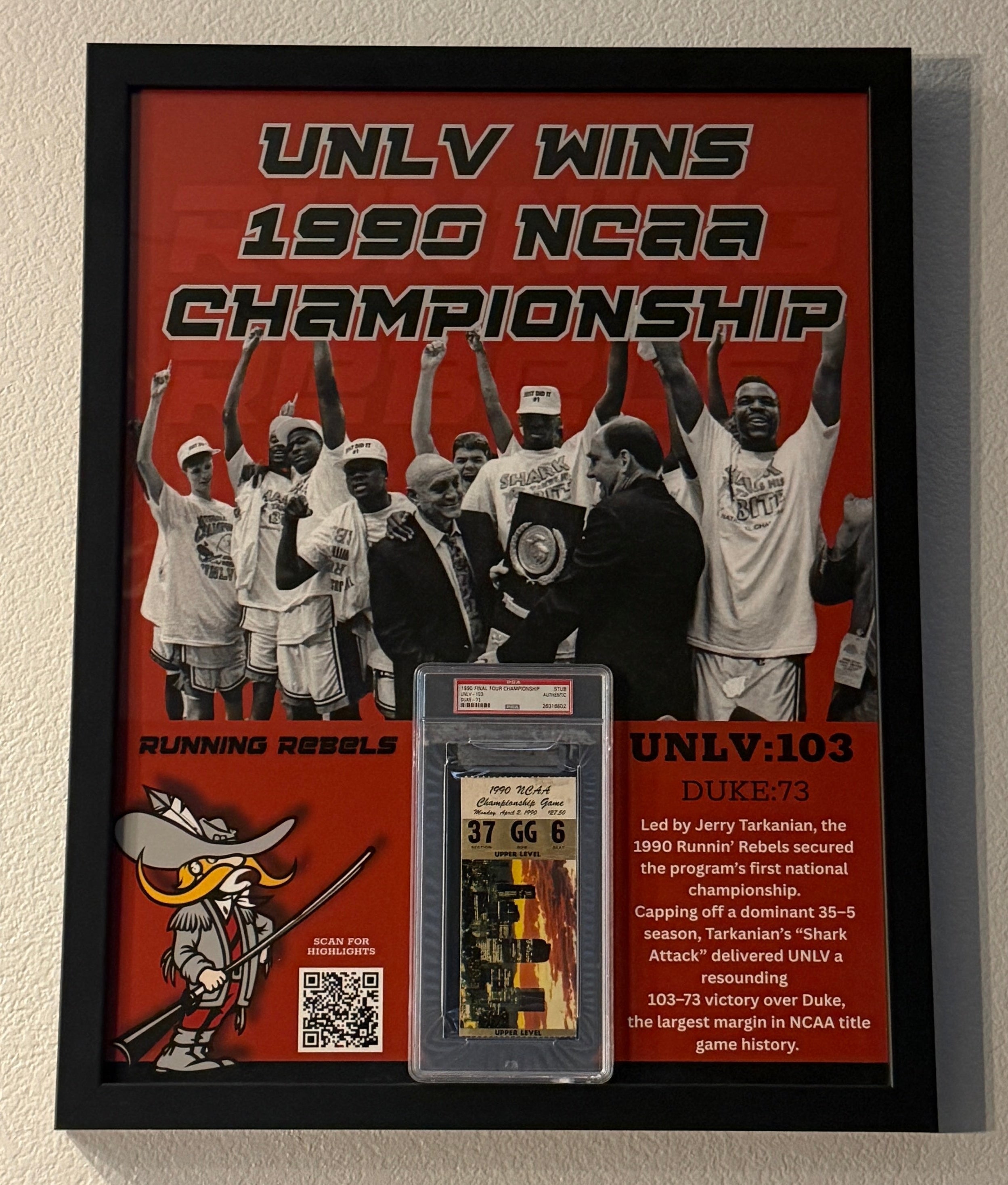1990 NCAA Championship – UNLV Runnin’ Rebels 103, Duke 73 (April 2, 1990)