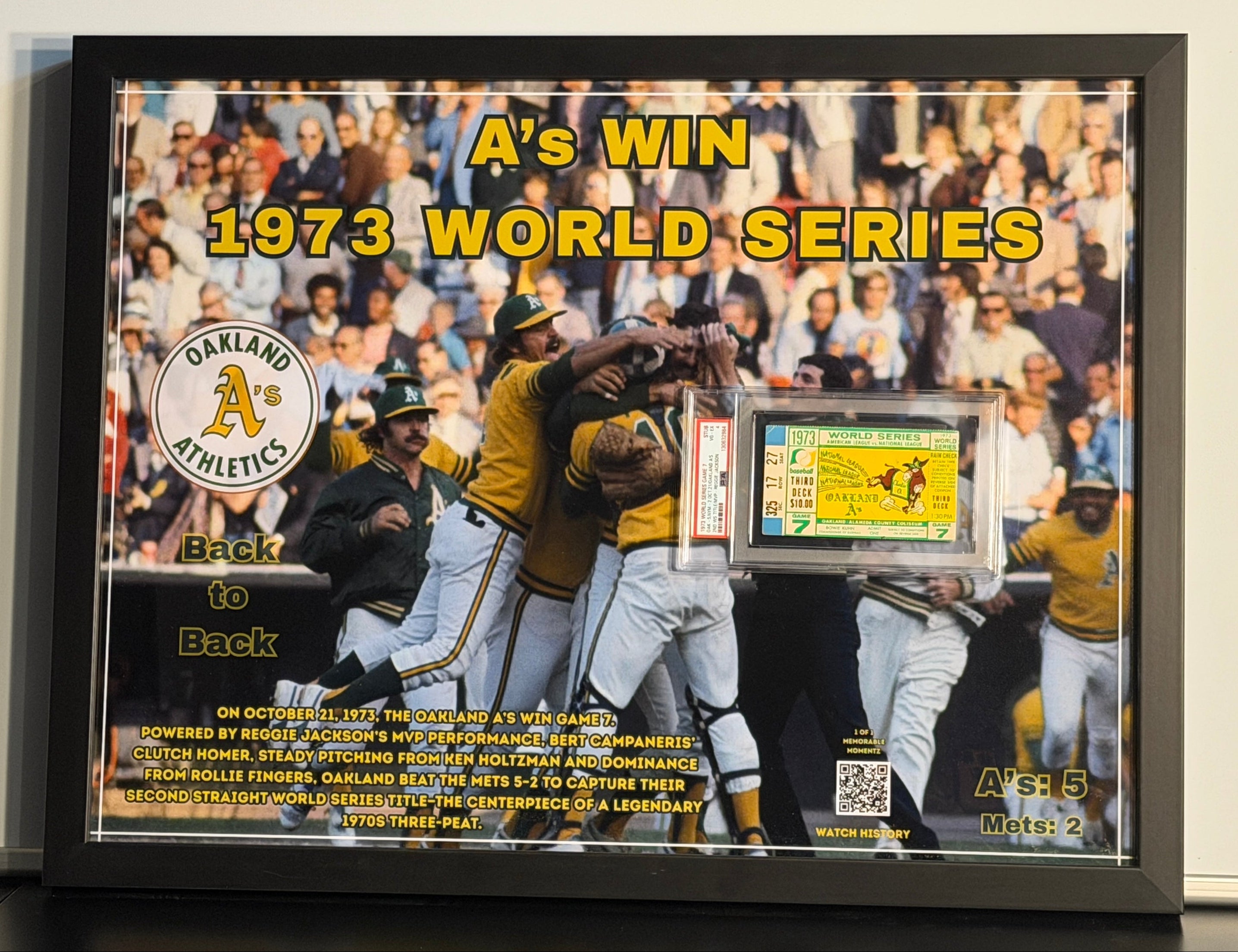 A's First World Series 1972 Champions