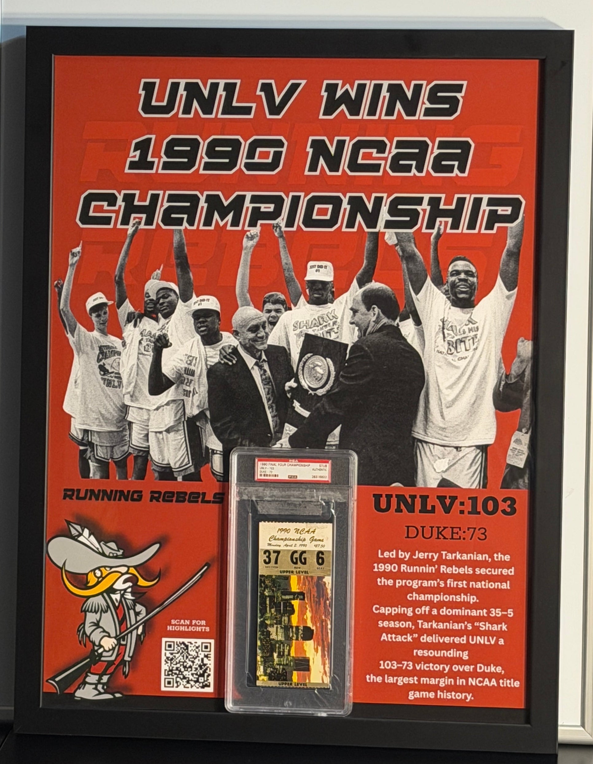 1990 NCAA Championship – UNLV Runnin’ Rebels 103, Duke 73 (April 2, 1990)