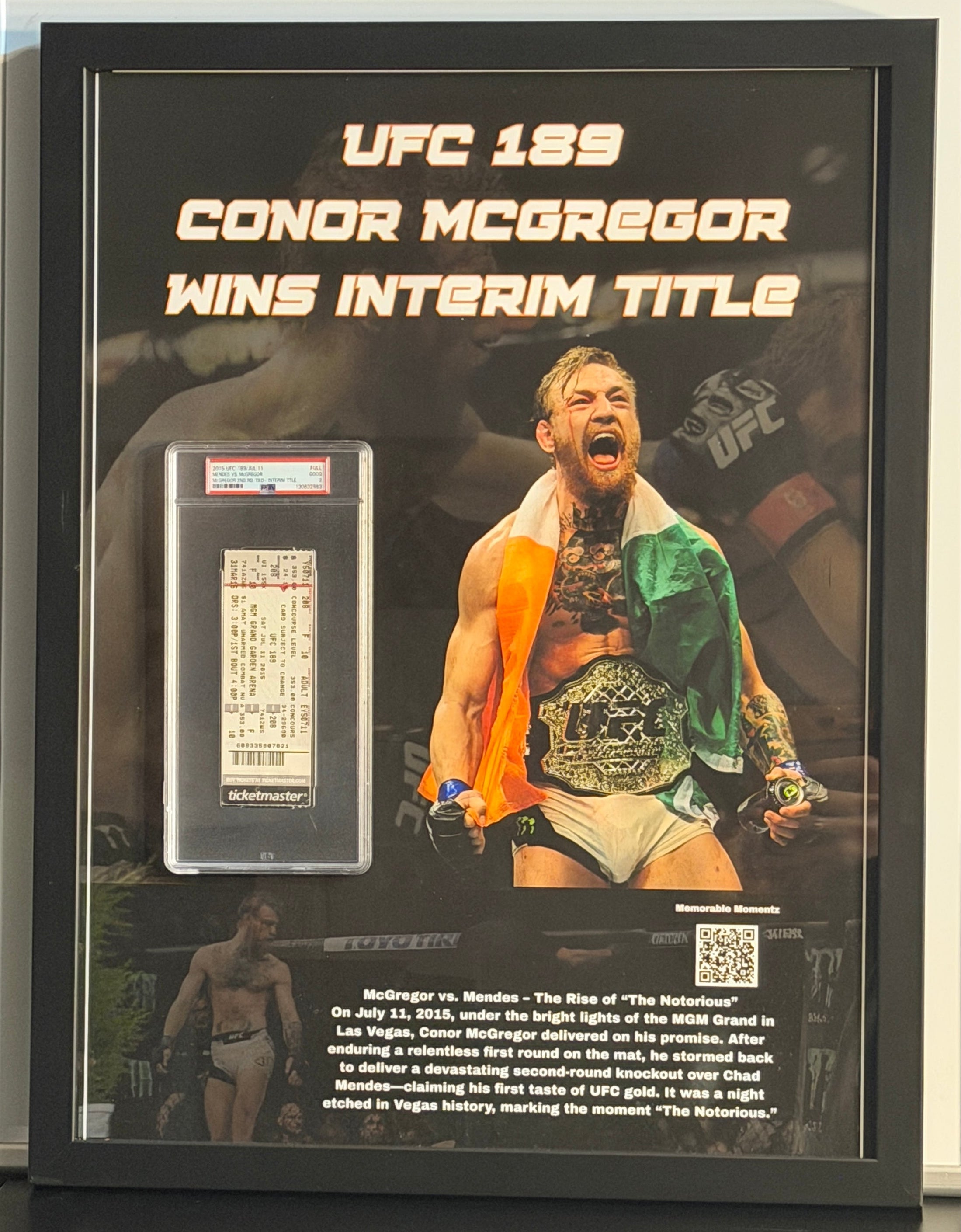 Conor McGregor Wins UFC 189 Interm Title