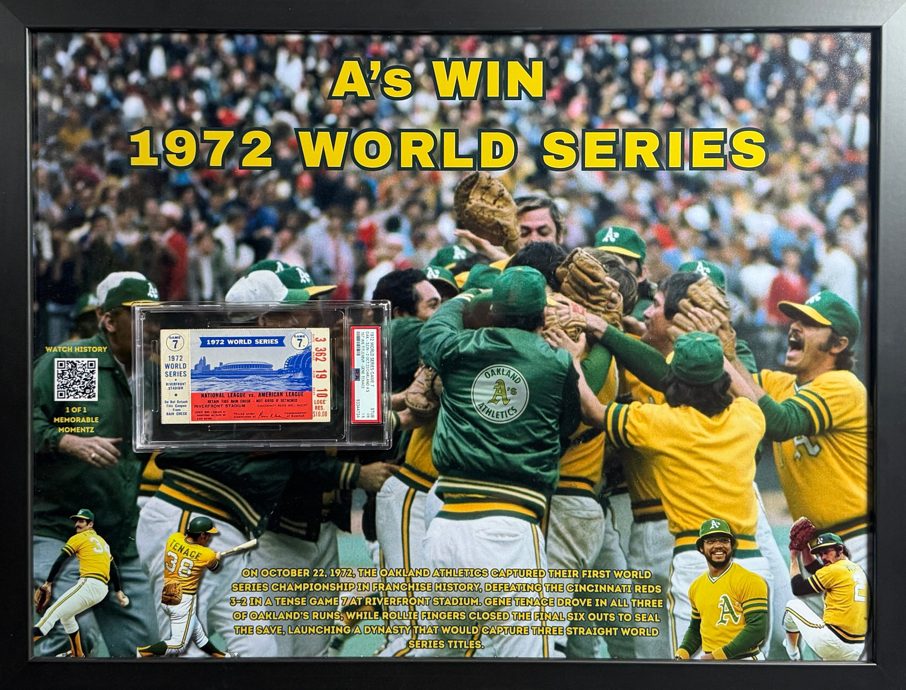 A's First World Series 1972 Champions