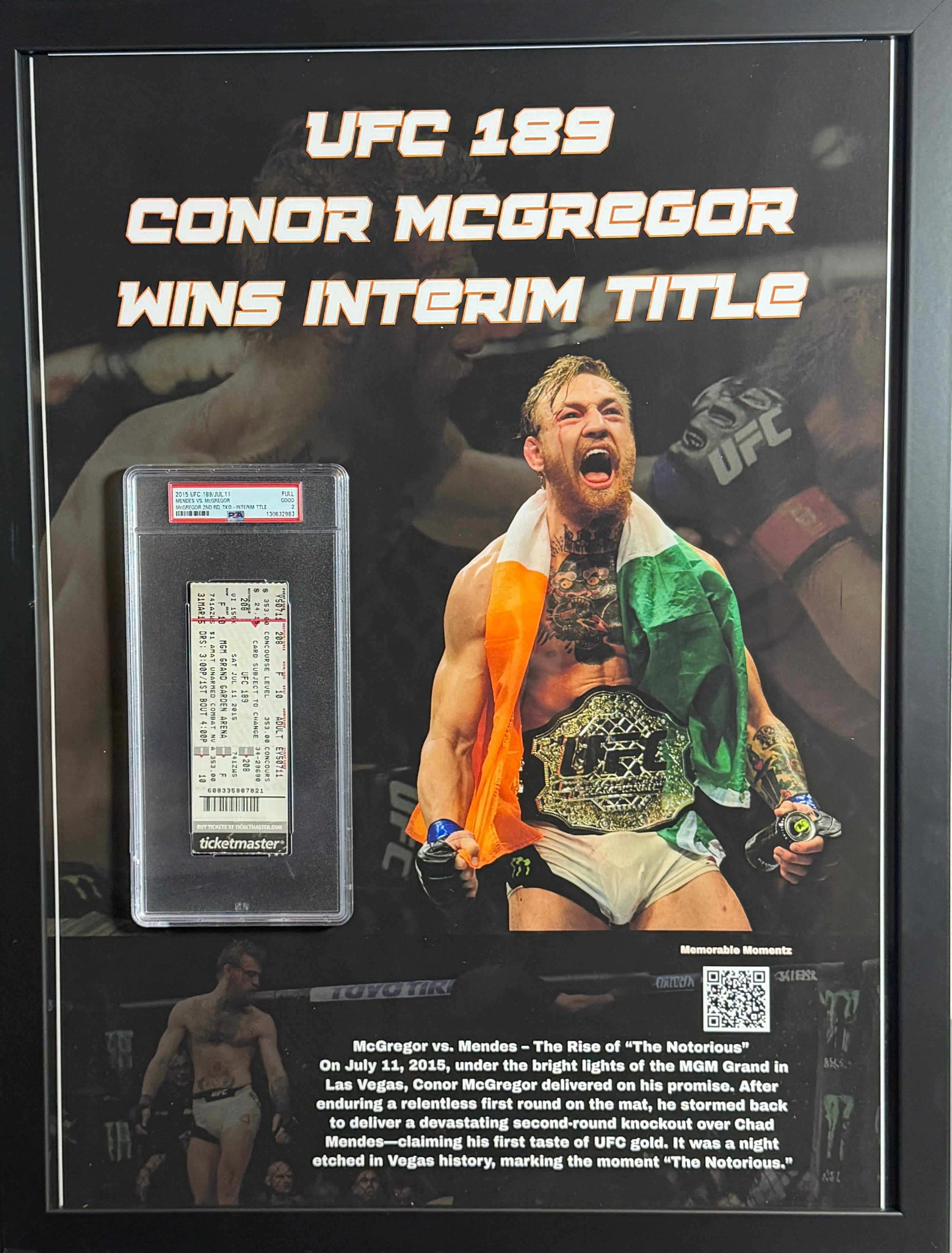 Conor McGregor Wins UFC 189 Interm Title