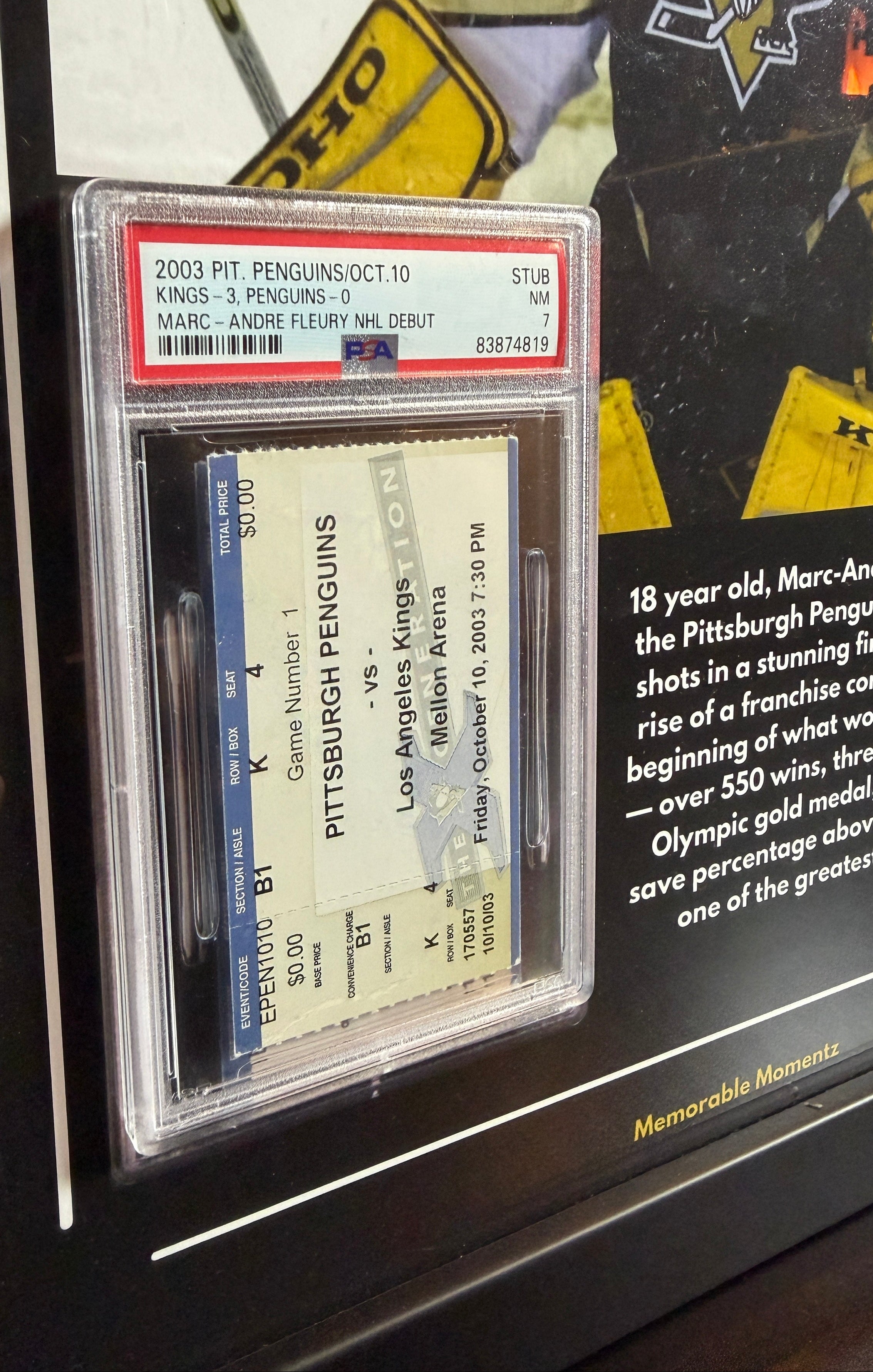 Marc-André Fleury — NHL Debut